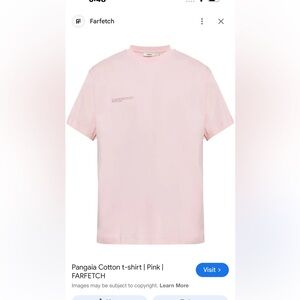 Pangaia Men's Crew Neck Tee in Pale Pink